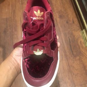 Burgundy Velvet Retro Adidas “New”